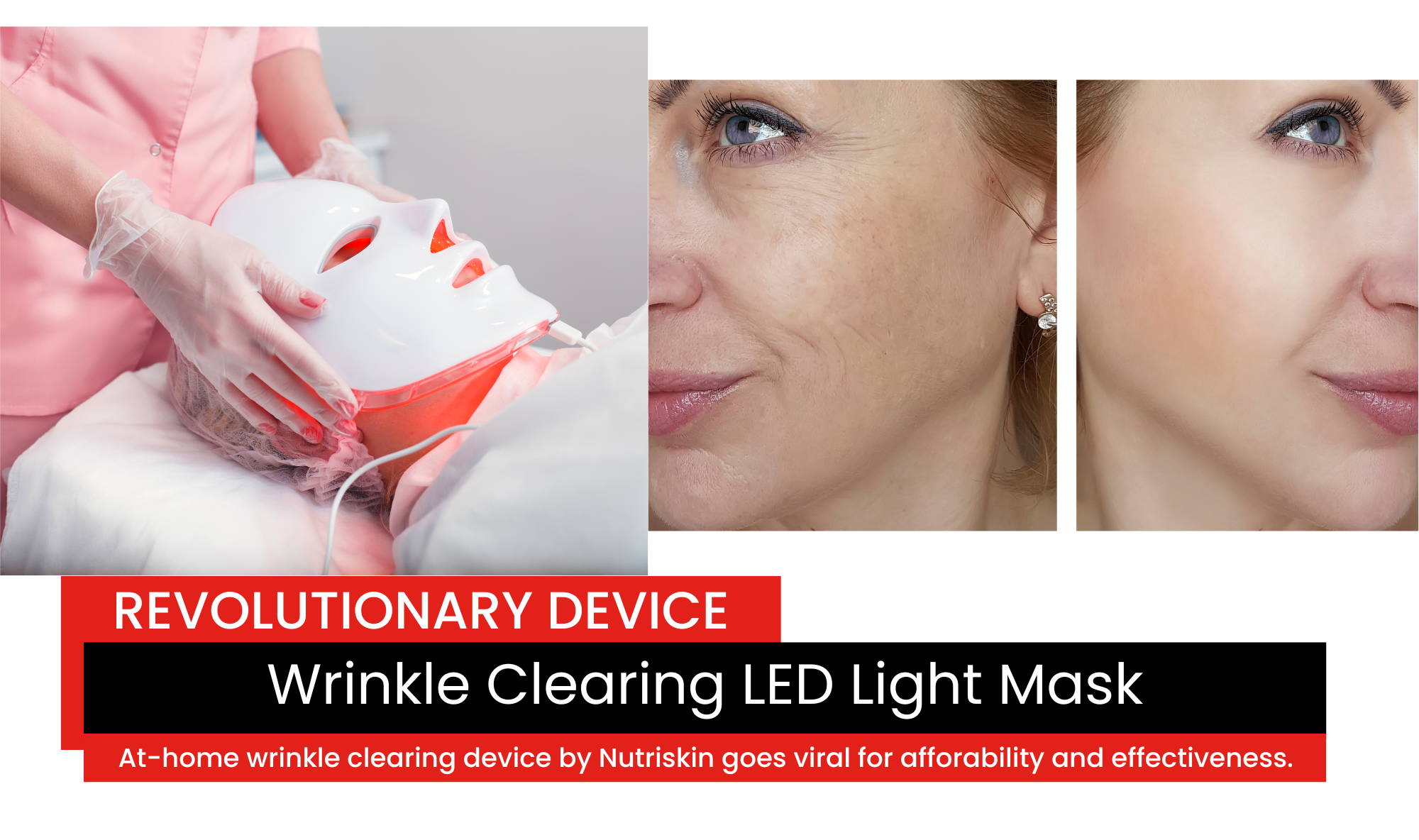 Nutriskin Wrinkle Clearing Light Therapy Face & Neck Mask